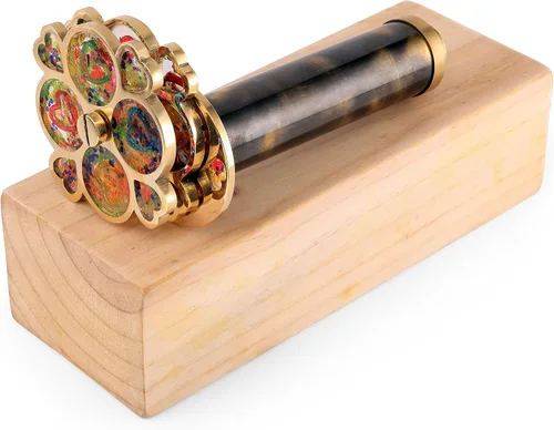 Vista 10 de Caleidoscopio de latón hecho a mano, estética vintage, lente de espejo 3D perfecto para amigos y familiares, regalo ideal para el día de San