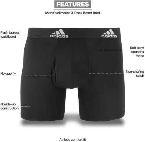 Vista 8 de Adidas Men's Performance (3-Pack) Boxer Brief Discontinued