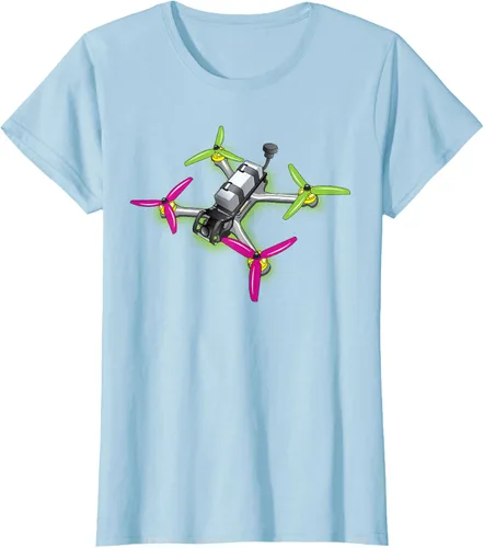 Vista 28 de Freestyle FPV Racing Drone Pilot Acro Quadcopter - Camiseta de sandía, Negro, S