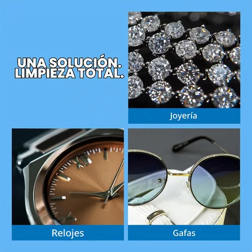 Vista 8 de iSonic solución concentrada ultrasónica para limpiar joyas/lentes., Azul, 1