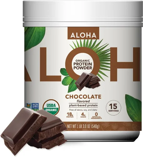 Vista 8 de ALOHA Proteína en polvo orgánica a base de plantas, sin stevia, vainilla, 19.6 onzas, 15 porciones El embalaje puede variar