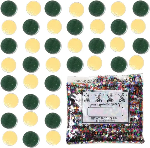 Vista 232 de Confetti Circle 1/4" Negro, Azul Marino Combo - 2 bolsas de media onza (1 oz) (8550/9971)