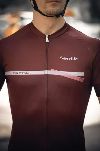Vista 6 de Santic Conjuntos de ciclismo de manga corta + pantalones cortos transpirables y de secado rápido