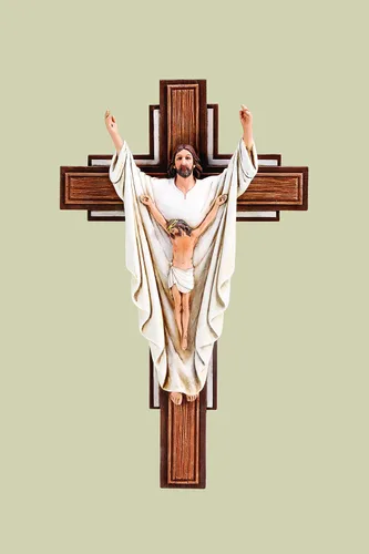 Vista 2 de Joseph's Studio Romano 10" H He Is Risen Crucifijo, Regalos religiosos, Pascua