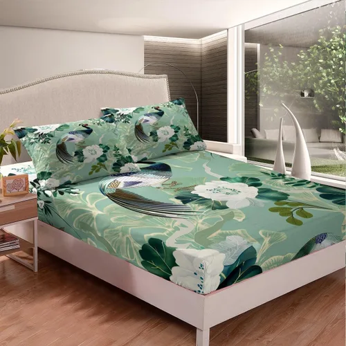 Vista 21 de Erosebridal Juego de cama de caballo para niñas, niños y parejas, sábana bajera ajustable de caballos blancos y negros, tamaño individual, diseño