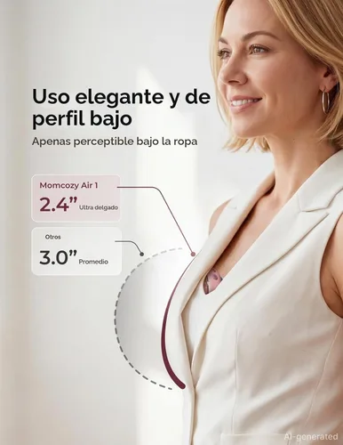 Vista 2 de Momcozy Extractor de leche portátil BP334 Air 1, 2 unidades rojo