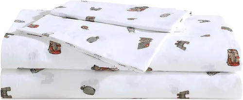 Vista 47 de Eddie Bauer - Juego de sábanas individuales, sábanas de percal de algodón, frescas y frescas, ideales para dormitorio