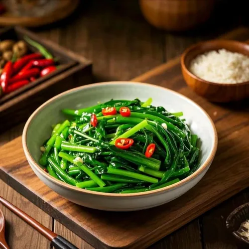 Vista 7 de Más de 1200 semillas de vegetales Kong Xin CAI de agua, espinacas Kangkong, deliciosas semillas de vegetales para plantación de hojas verdes