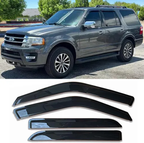 Vista 33 de Deflectores de ventana adhesivos para ventanas laterales y ventilación con viseras para 2015-2018 Chevy Silverado y GMC Sierra 1500 2500HD 3500HD