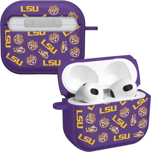 Vista 5 de Affinity Bands LSU Tigers HDX - Funda compatible con Apple AirPods Gen 1 y 2 (rayas de pintura)