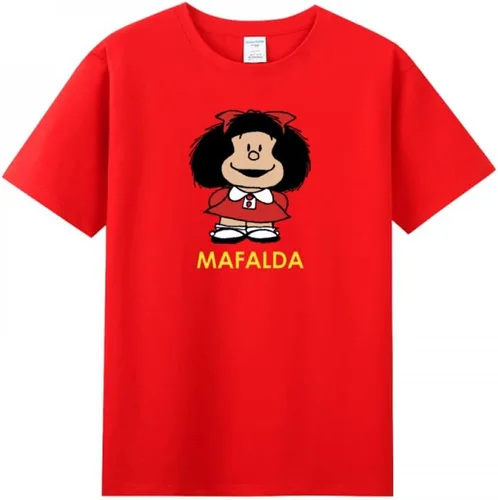 Vista 5 de Camiseta de manga corta Hello Mafalda para mujer adulta Negro