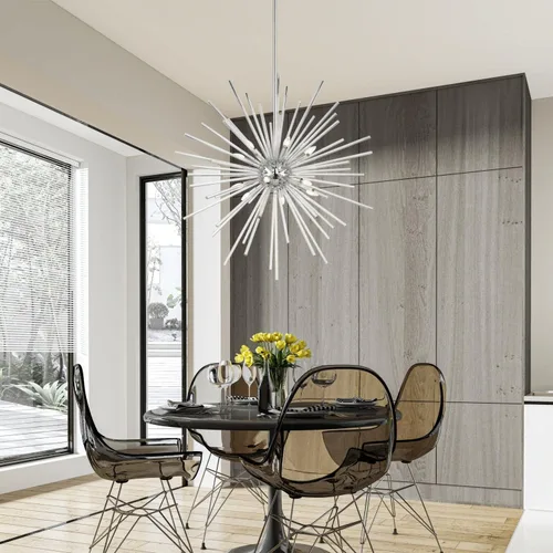 Vista 5 de Livex Lighting Utopia - Lámpara colgante de 12 luces de cromo pulido
