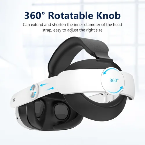 Vista 4 de KANG YU Funda de transporte rígida compatible con MetaOculus Quest 3, juegos de bolsas de transporte con cómoda correa para la cabeza, cubierta