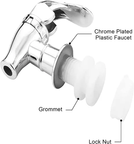 Vista 5 de Spigot para dispensador de bebidas, paquete de 2 dispensadores de bebidas, grifo dispensador de bebidas, grifo dispensador de agua