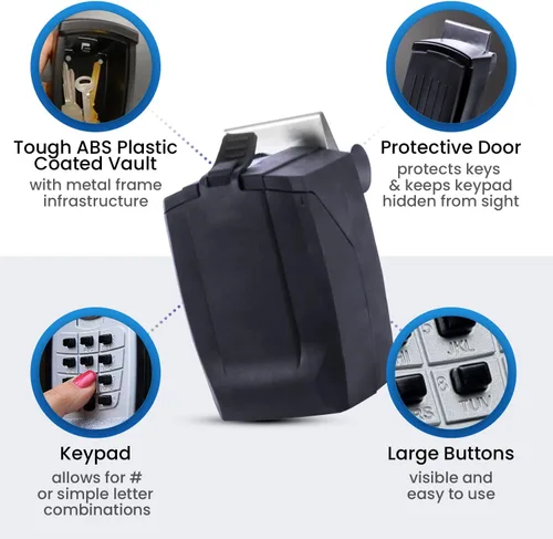 Vista 3 de KeyGuard Pro SL-591 - Caja de bloqueo con botón de golpe para vidrio del automóvil