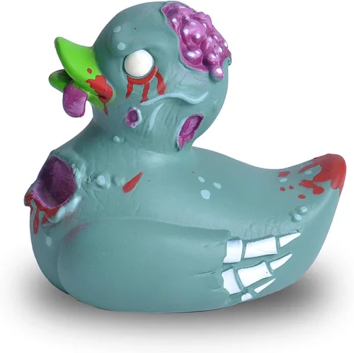 Vista 4 de Wild Republic Patos de goma, juguetes de baño, regalos para niños, juguetes de piscina, juguetes de agua, zombi, 4 pulgadas