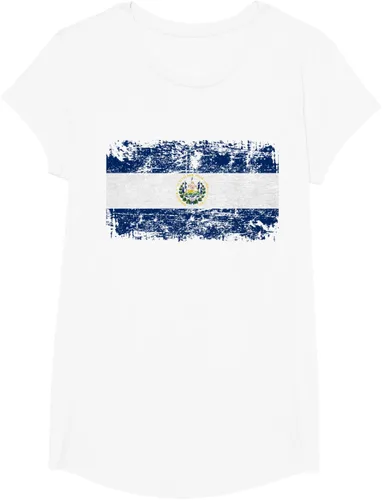 Vista 20 de EL SALVADOR Bandera Vintage Hombres Mujeres Niños Camiseta EL SALVADOR