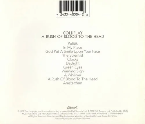 Vista 2 de A Rush of Blood to the Head [CD]