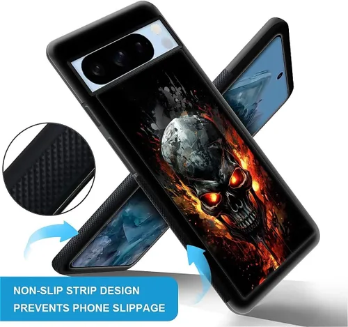 Vista 1397 de Compatible con Google Pixel 4A 5G Mobile Case Creative Acrylic Panel trasero Silicona Protección Grip especialmente diseñado para Google Pixel 4A 5G