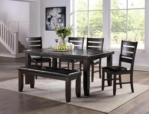 Vista 2 de Dining Chairs for Room, Table & Seating Chair Sets Kitchen, Ladder Back Side Chairs (Set of 2), Modern Design for Dining Room, Kitchen, Living Room