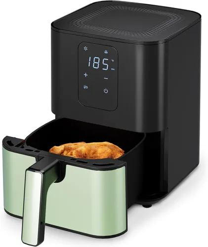 Vista 12 de [Usado] Freidora de aire Kitchen Elite de acero inoxidable con ventana de visualización, XL de 8.5 cuartos de galón, freidora grande de aire 8 en 1