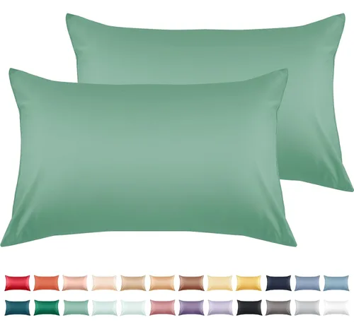 Vista 20 de Warmstar Juego de 2 fundas de almohada de algodón tamaño Queen, fundas de almohada de 600 hilos de 20 x 30 pulgadas, fundas de almohada de algodón