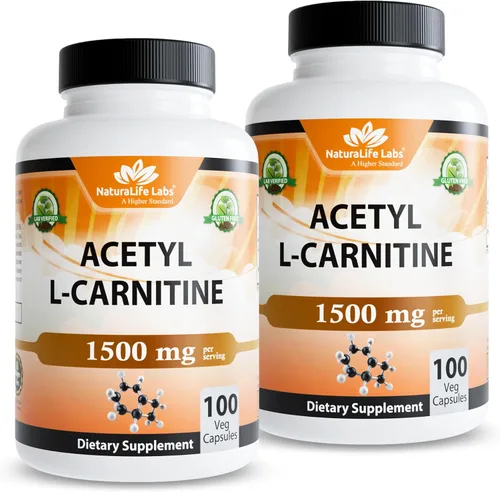 Vista 9 de NaturaLife Labs Acetil L-carnitina (ALCAR) 1500 mg por porción – 100 cápsulas – Sin OMG, sin gluten, vegano