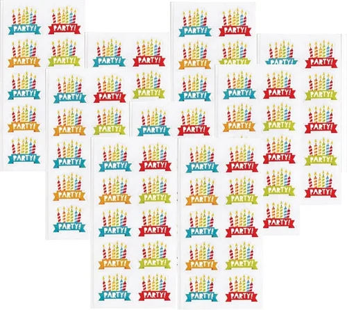 Vista 11 de Paper House Productions Paquete de 3 hojas de calcomanías de cumpleaños de 2 x 4 pulgadas para manualidades, álbumes de recortes y coleccionismo