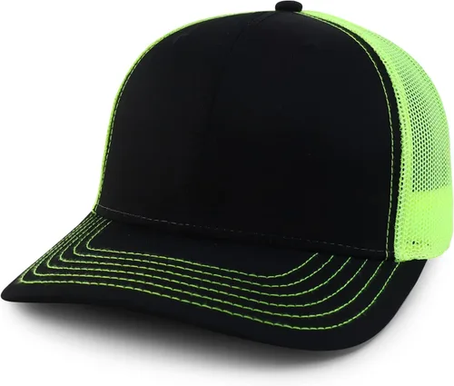 Vista 9 de Armycrew Gorra de béisbol extragrande XXL de perfil bajo con malla en dos tonos Negro carbón