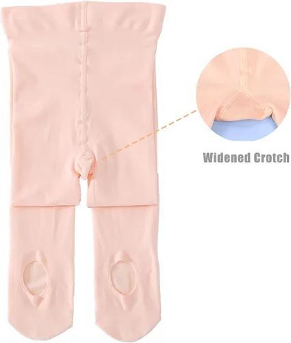 Vista 4 de MdnMd Girls' Women's Ballet Tights Ultra Soft Convertible Dance Leggings Transition Tights for Toddler Kids Adult