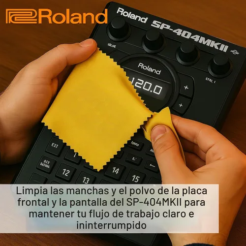Vista 4 de Roland SP-404MKII Paquete creativo de muestreador y efector con cable MIDI, cable de instrumento y paño de pulido de Austin Bazaar