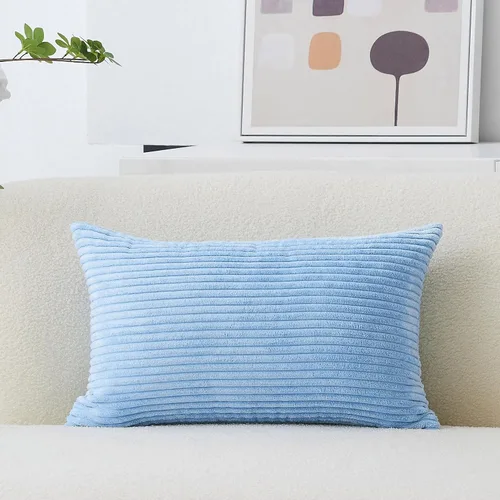 Vista 61 de Home Brilliant Funda de almohada de primavera de 18x18 pulgadas, funda de almohada de terciopelo a rayas para silla y sofá, funda de almohada