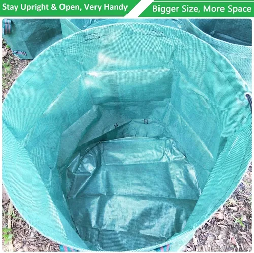 Vista 5 de Paquete de 2 bolsas profesionales grandes de 63 galones para césped y jardín, bolsas de basura grandes (31 pulgadas de alto, 19 pulgadas de alto)