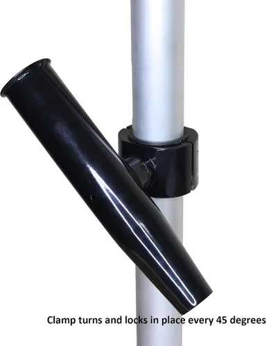 Vista 3 de Soporte de varilla de aluminio con abrazadera única en ajuste 1.5 ", 1.875 ", 2 "pulgadas horizontal o vertical Torre de barco de pesca/poste
