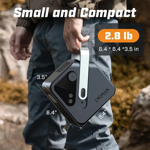 Vista 8 de CYCPLUS AL7 Inflador de neumáticos, compresor de aire portátil para camiones y camionetas, inflador de neumáticos de alta potencia 4 veces más