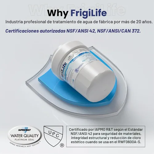 Vista 2 de Filtro de agua de repuesto RWF0600A para GE MWFP, MWFA, MWFAP, MWFINT, GWF, GWFA, HWF, HWFA, HDX FMG-1, Smartwater, WFC1201, GSE25GSHECSS