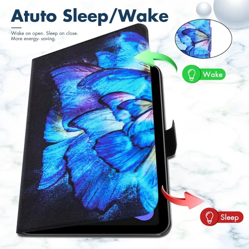 Vista 2 de Dteck Funda delgada para Apple iPad mini de 8.3 pulgadas (A17 Pro), Mini (6ª generación) de 8.3 pulgadas con función de encendido automático