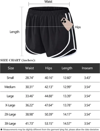 Vista 5 de Fulbelle - Pantalones cortos deportivos de doble capa para mujer, elásticos, con bolsillos