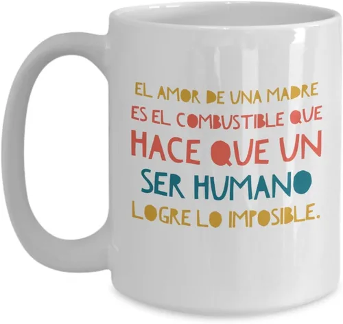 Vista 4 de Taza de Café Regalo para Mama Vaso, taza de café divertidas, tazas personalizadas, taza de café inspiradoras, taza con mensajes positivos. Blanco