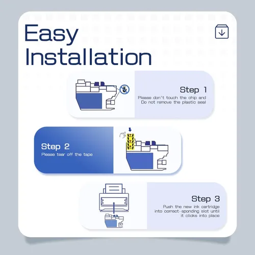 Vista 5 de LC401XL LC401 - Paquete de 4 cartuchos de tinta J1010DW de alto rendimiento compatibles con cartuchos de tinta Brother 401XL LC-401, funcionan