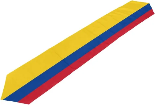 Vista 5 de Poeticcity Bandera de Colombia de doble cara oblonga de 13 x 90 pulgadas, camino de mesa para boda, comedor, cocina, mantel para decoración del hogar