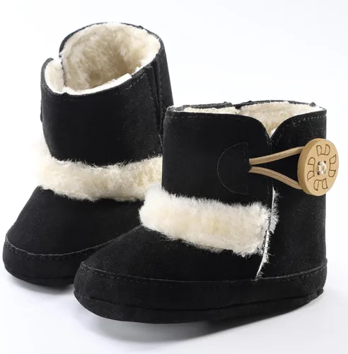 Vista 7 de LIVEBOX Prewalker Botas de invierno para bebés y niñas con suela antideslizante suave de alta calidad