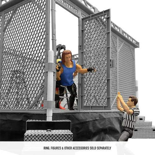 Vista 4 de Juego de jaula de acero para figuras Toy Company Wrestling Rings