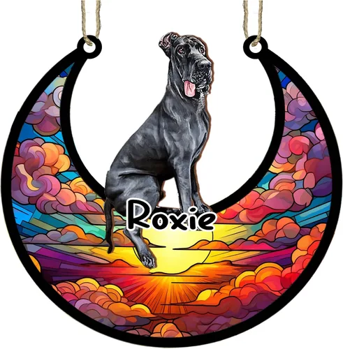 Vista 29 de LOVELYPOD Adorno de Navidad personalizado para perro pastor australiano, atrapasoles conmemorativo, adorno de Navidad de pastor australiano