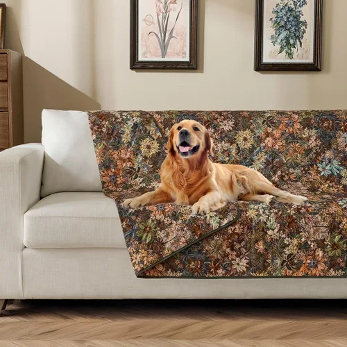 Vista 11 de Funda reversible para cama de perro con forro impermeable, funda deslizable resistente al agua, protector de muebles y manta para mascotas, funda