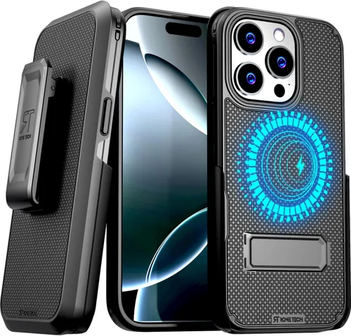 Vista 8 de Funda diseñada para iPhone 16 con funda de clip para cinturón