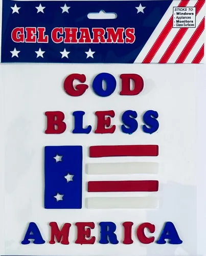 Vista 3 de Pegatinas de gel patriótico americano de Estados Unidos para ventanas, suministros de fiesta, decoraciones de vidrio de espejo para ventanas