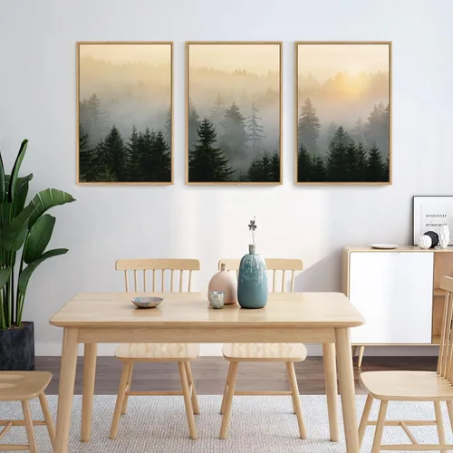 Vista 162 de FWIEXA Juego de Arte de Lienzo Bohemio Enmarcado para Pared, Cuadros Botánicos Verde Salvia Decoración de Pared, Impresiones de Arte de Plantas