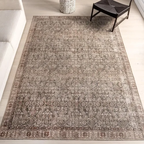 Vista 13 de nuLOOM Aether - Alfombra de área con medallón marrón, 8 x 10 pies Éter Marrón