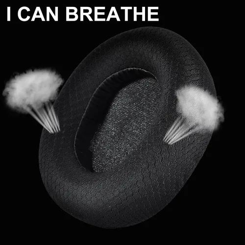 Vista 8 de Defean Almohadillas de tela de malla de repuesto compatibles con auriculares SteelSeries Arctis Nova Pro Wired, Nova Negro